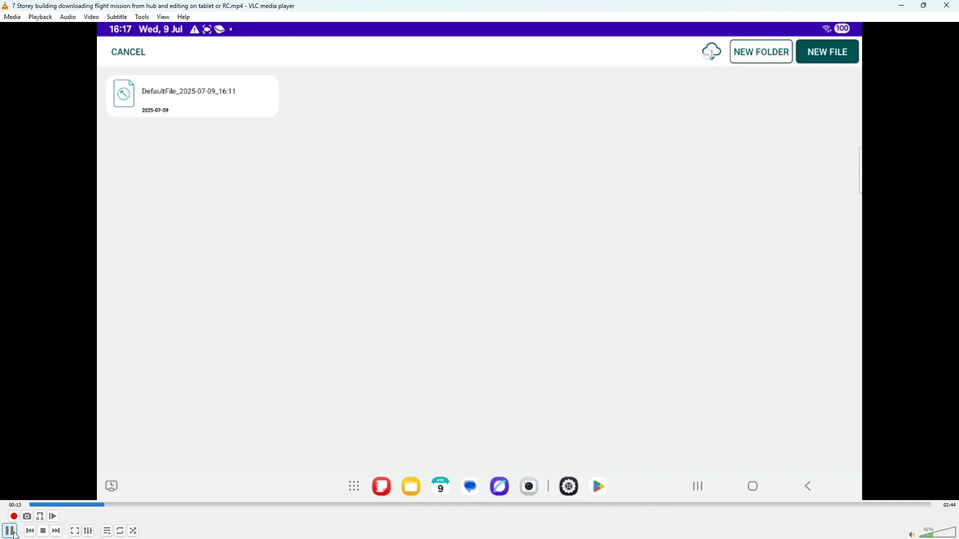 Open the folder icon in top right to view mission files