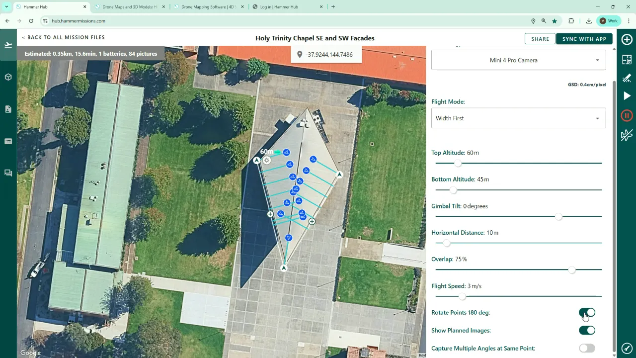 Rotate capture points option for facade mission