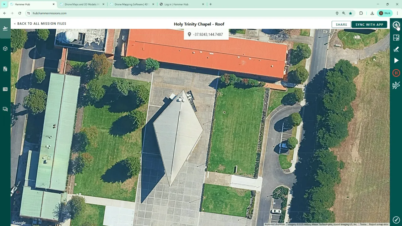 Selecting mapping after choosing the building