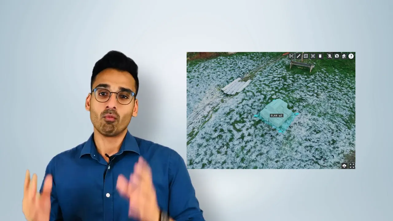 Example: stockpile capture demonstrating impact of GSD on measurement accuracy