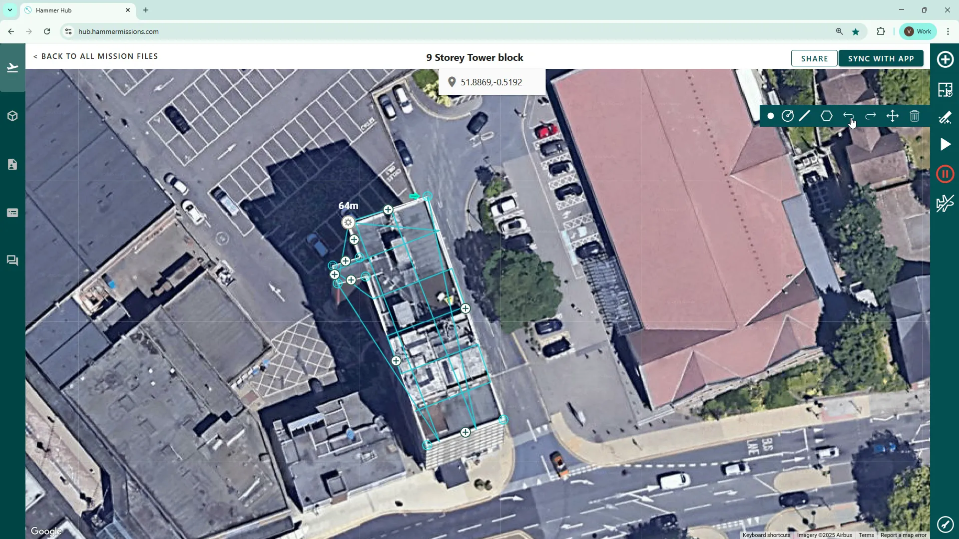 Undo and redo icons visible in the tools panel