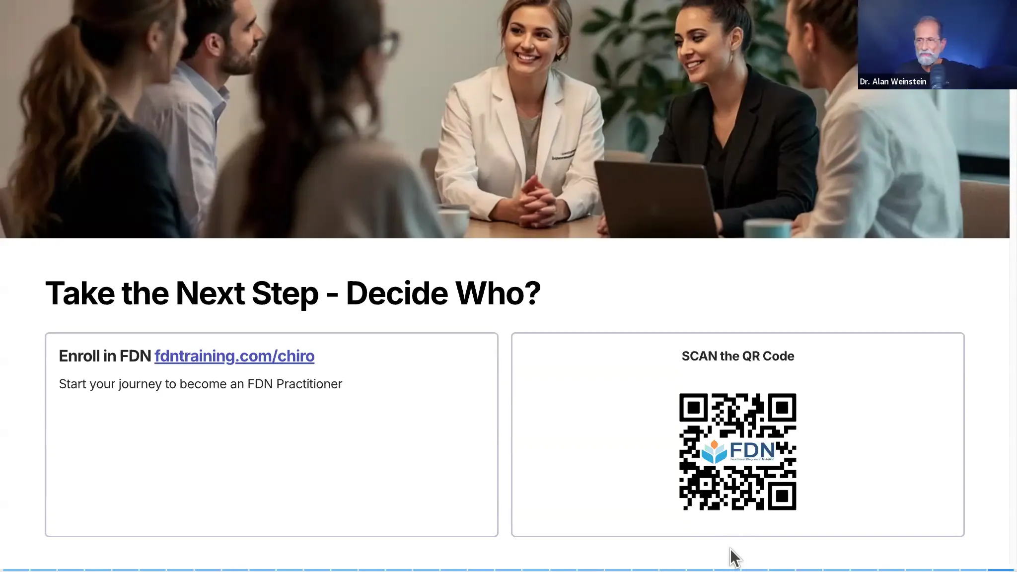 Call to action with QR code and sign-up details