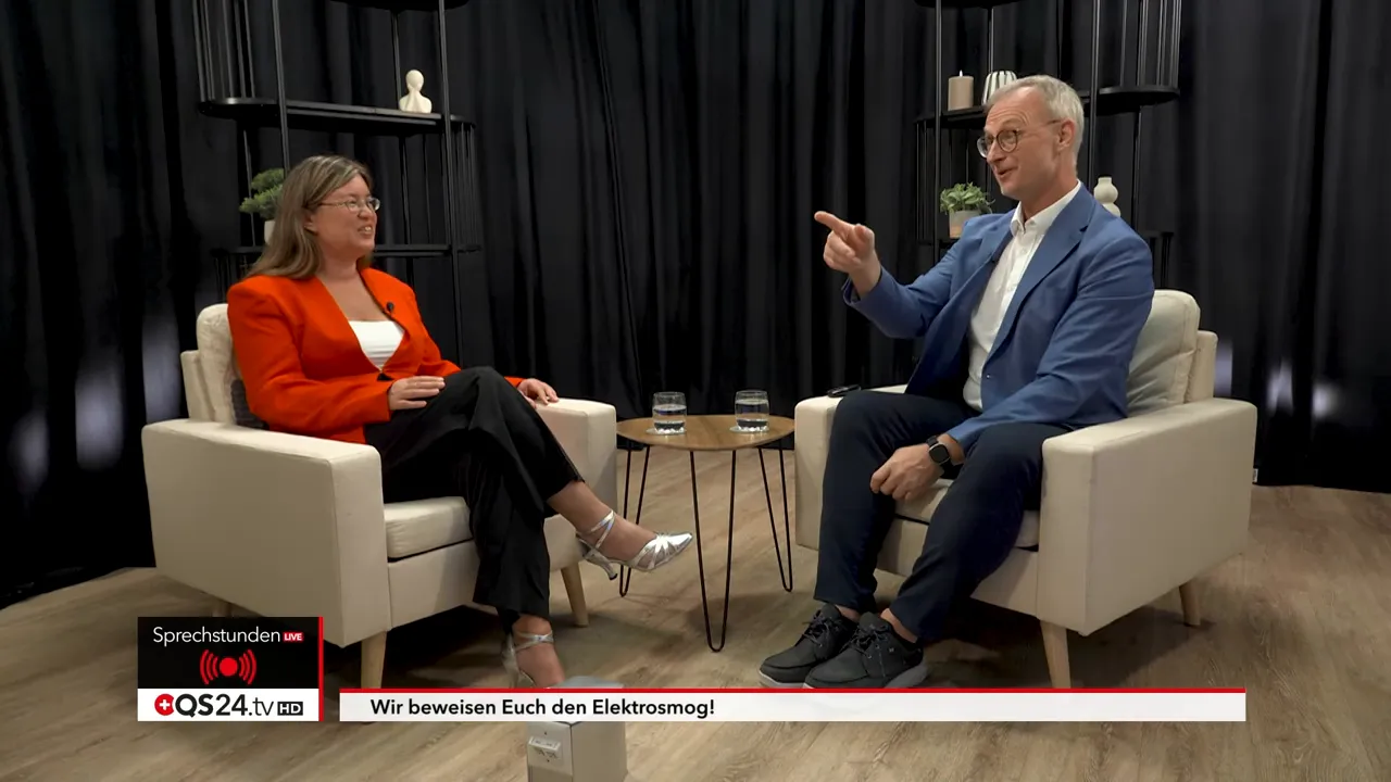 So gefährlich ist 5G, eine Beweiskette - Interview mit Dr. Diana Henz, Neurowissenschaftlerin und Elektrosmog-Expertin 4 Studioaufnahme: Verabschiedung am Ende der Sprechstunde