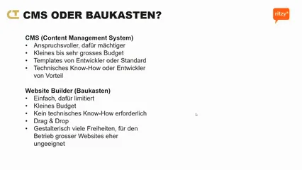 Vergleich: CMS und Website-Builder