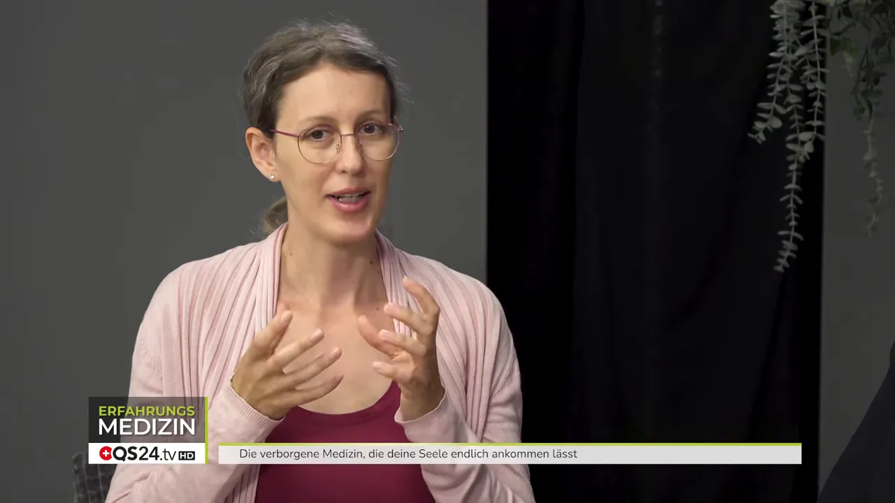 Barbara erklärt das Bild des 'Seelengartens' als sicheren inneren Ort