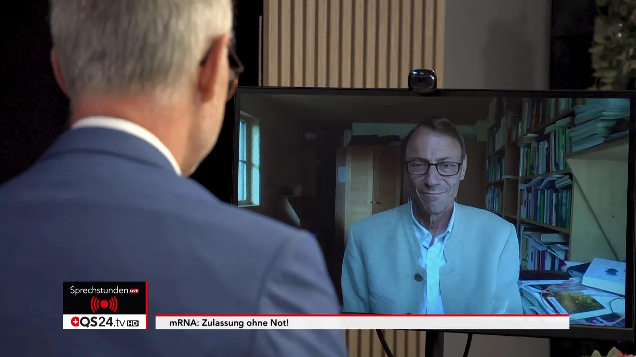 Alexander Glogg begrüßt Prof. Dr. Andreas Sönnichsen per Zoom