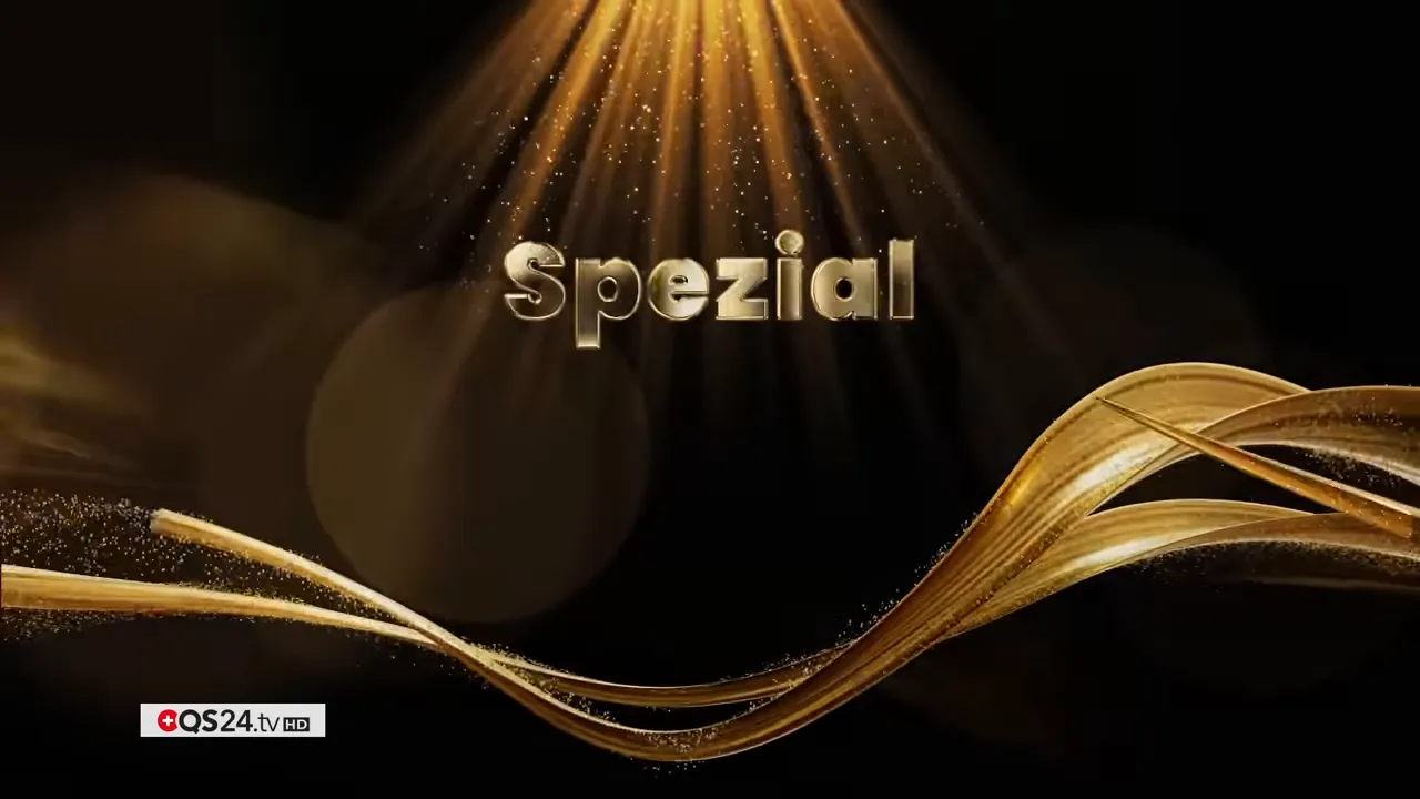 QS24 AWARD 2025: Versöhnung in der Medizin — Preisträgerinnen und Preisträger 12 Goldene Titelgrafik mit dem Schriftzug 'Spezial' und fließender goldener Wellenanimation auf dunklem Hintergrund