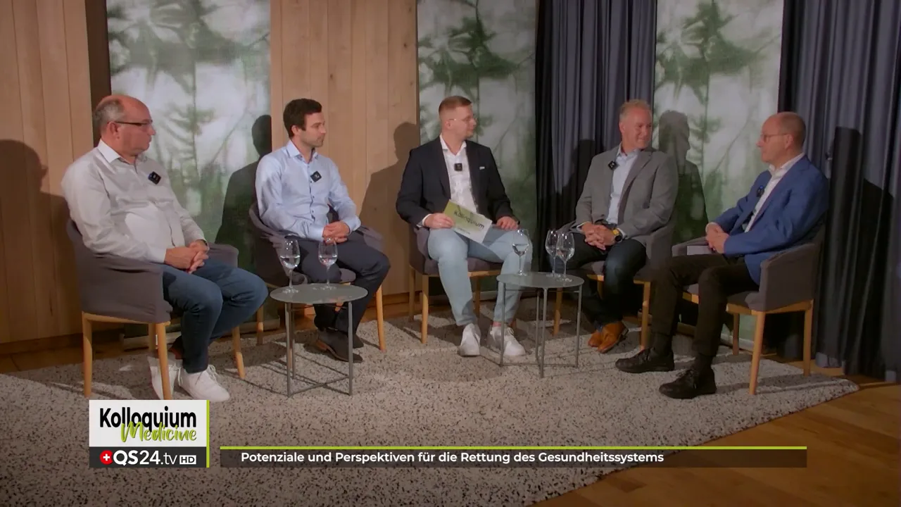 Expertenrunde zur Rettung des Gesundheitssystems mit Dr. Simon Feldhaus, Dr. Manuel Burzler, Prof. Dr. Alexander Rondeck und Dr. Henning Sartor 7 Informationen zum QS24 Gesundheitskompass und Academy
