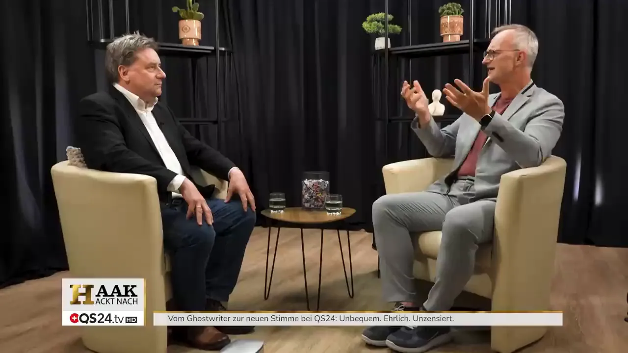 Thomas Haak - Unbequem. Ehrlich. Unzensiert. Ein Interview bei QS24. 1 Thomas Haak im Studio: rund 480 Bücher als Ghostwriter