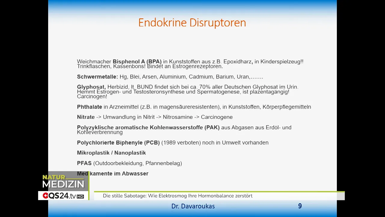 Endokrine Disruptoren: Mikroplastik, PFAS, Medikamentenrückstände im Wasser