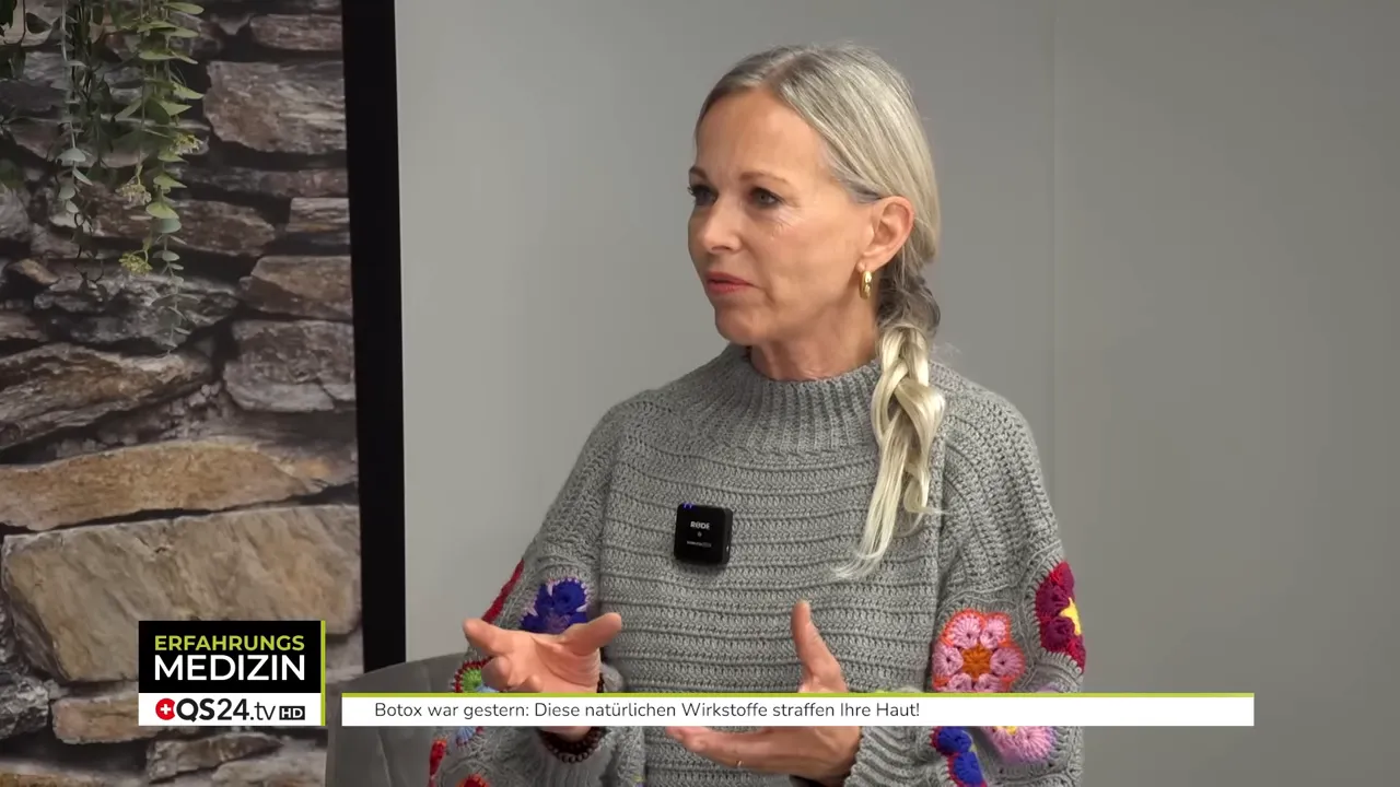 Nahaufnahme einer Expertin, die mit Händen die Erklärung zu Wirkstoffen veranschaulicht