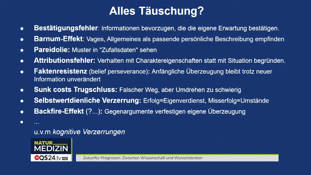 Folie: Barnum‑Effekt und kognitive Verzerrungen