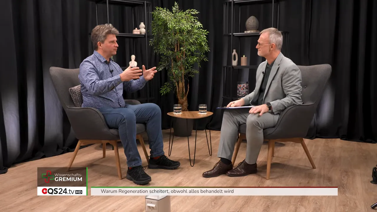 Studio-Interview: Gesprächspartner erklärt Zusammenhänge zu Stress und Mitochondrien