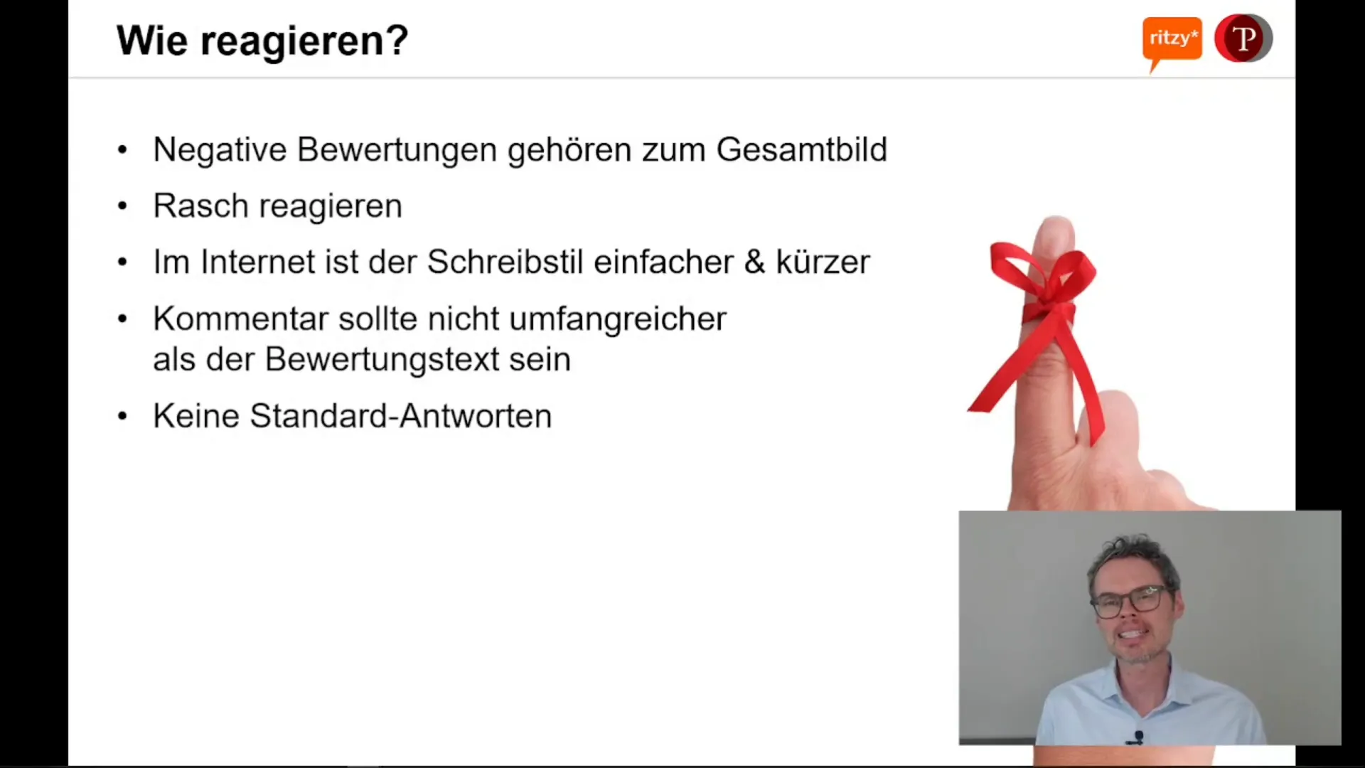 Antwortstrategien: Kurz, freundlich, zeitnah