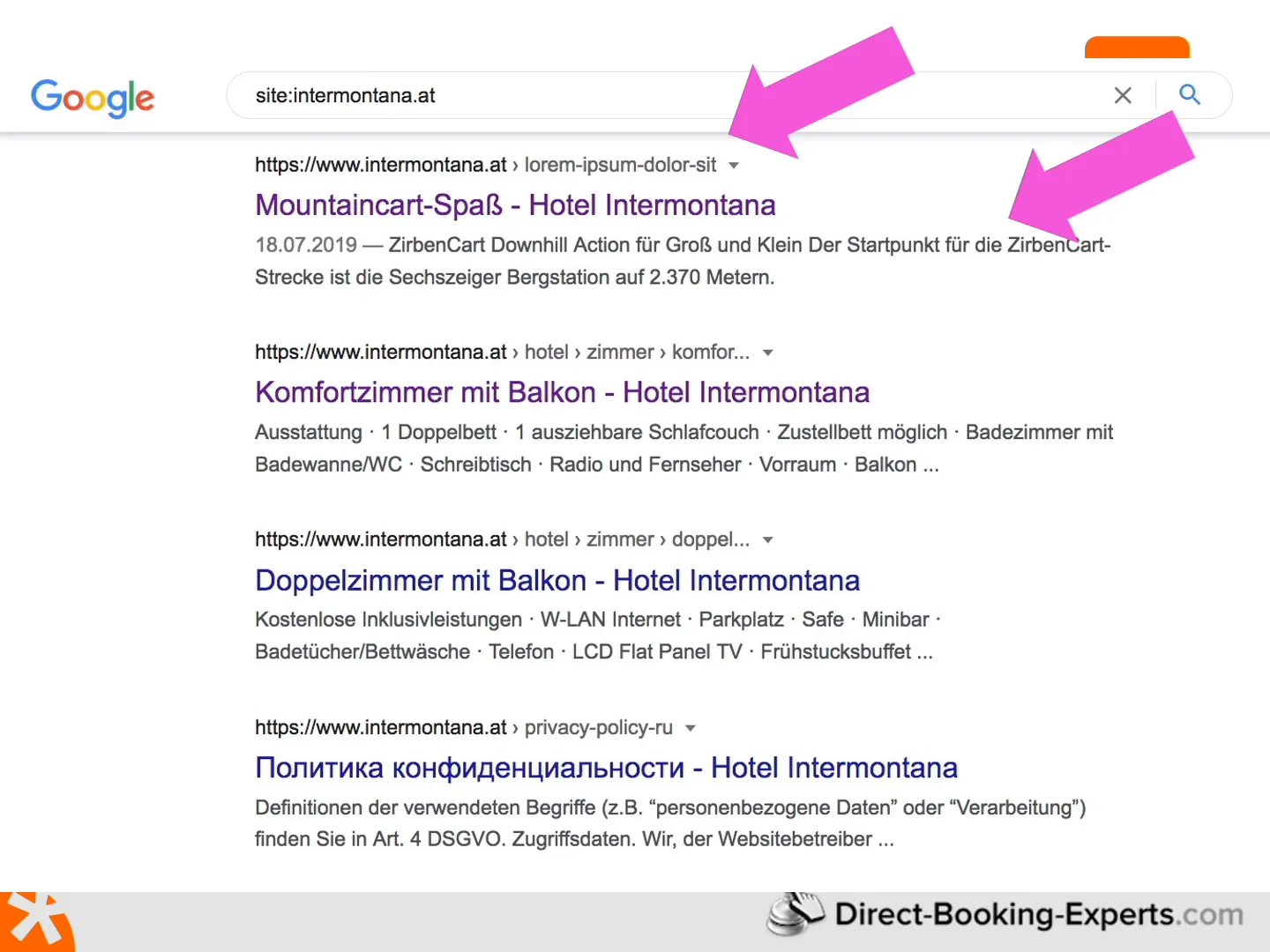 Beispiel für schlechte und gute SEO Titles und Descriptions