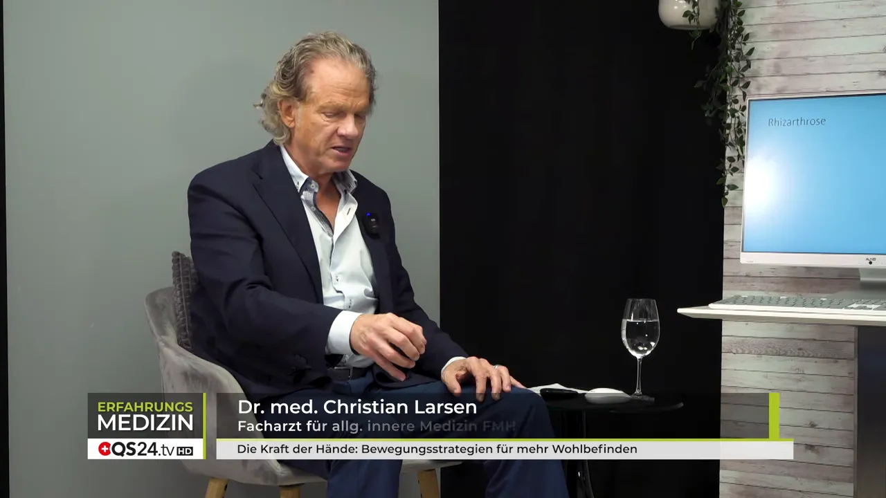 Die Kraft der Hände - Interview mit Dr. med. Christian Larsen, Mitbegründer der Spiraldynamik 5 Übung: Kugelhand mit imaginärem Ballon