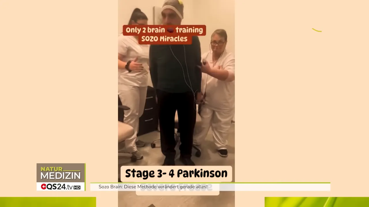 Patient steht nach der ersten Behandlung auf, überrascht von der Mobilität