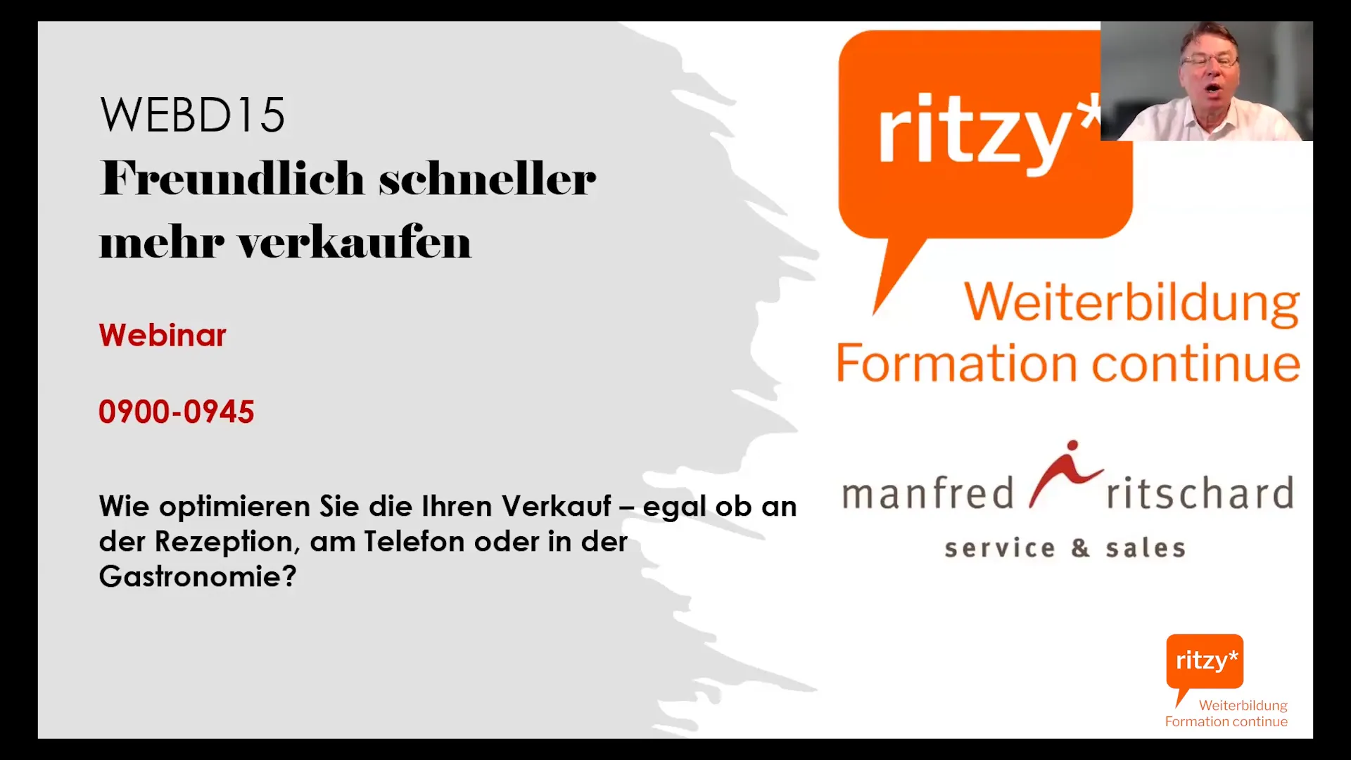 Begrüssung und Kursziel: freundlich, schneller, mehr verkaufen