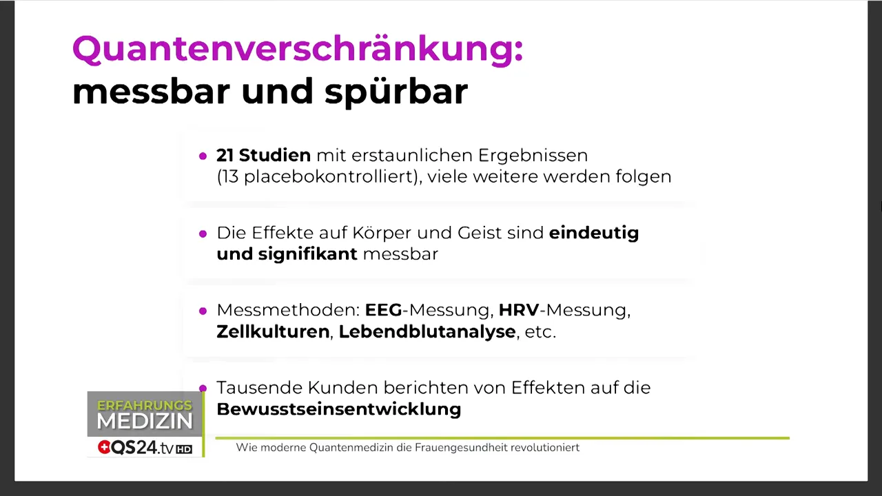 Übersicht: 21 Studien mit verschiedenen Messparametern