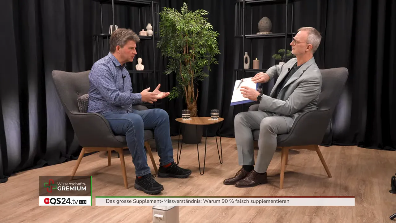 Zwei Gesprächspartner im Studio über falsche Supplementierung und Qualitätsunterschiede