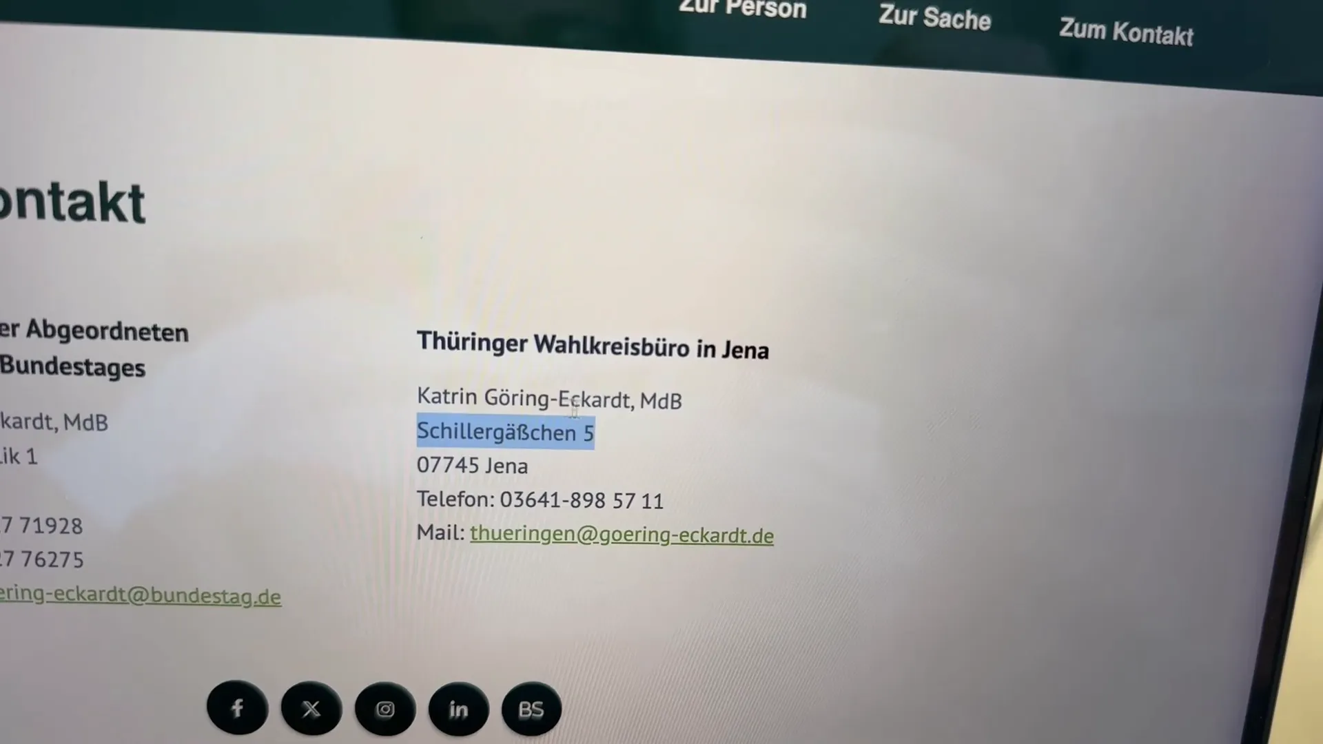 Das Wahlkreisbüro von Katrin Göring-Eckardt in Jena