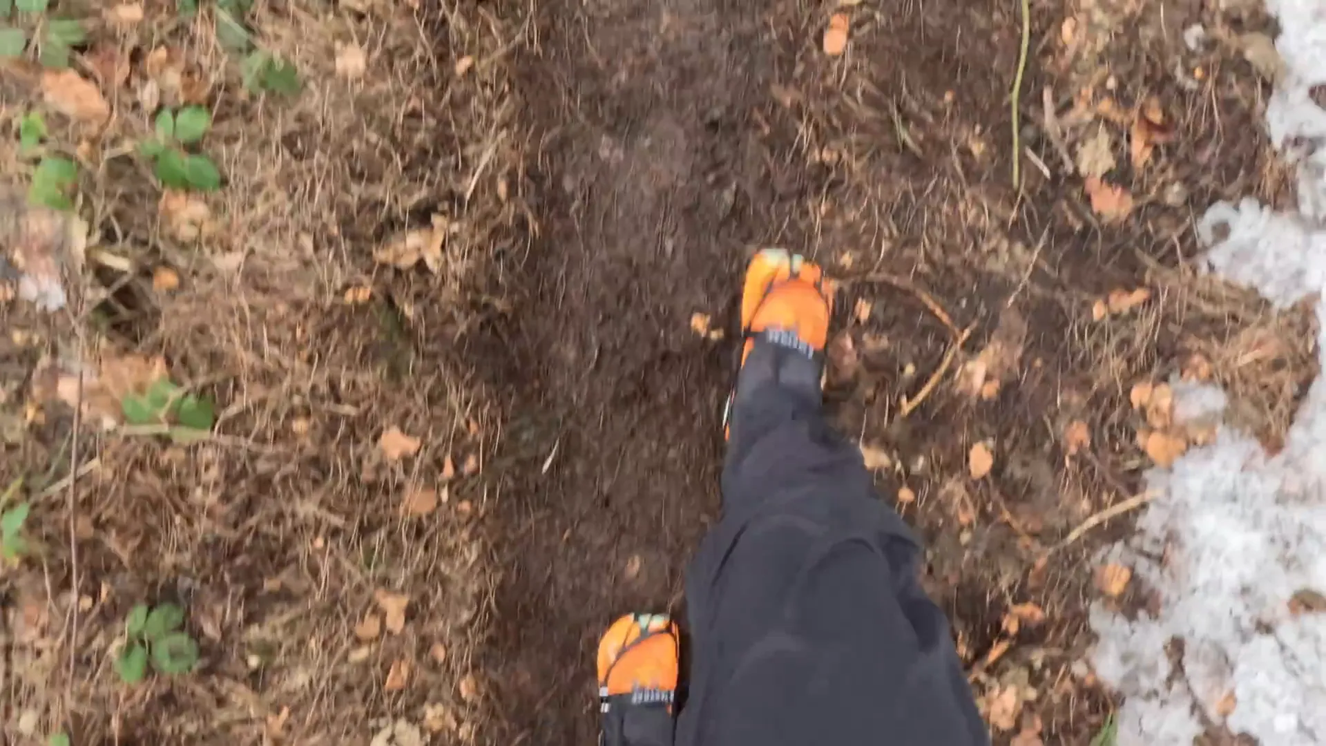 Footwear and traction gear used during the Winter Spine Race