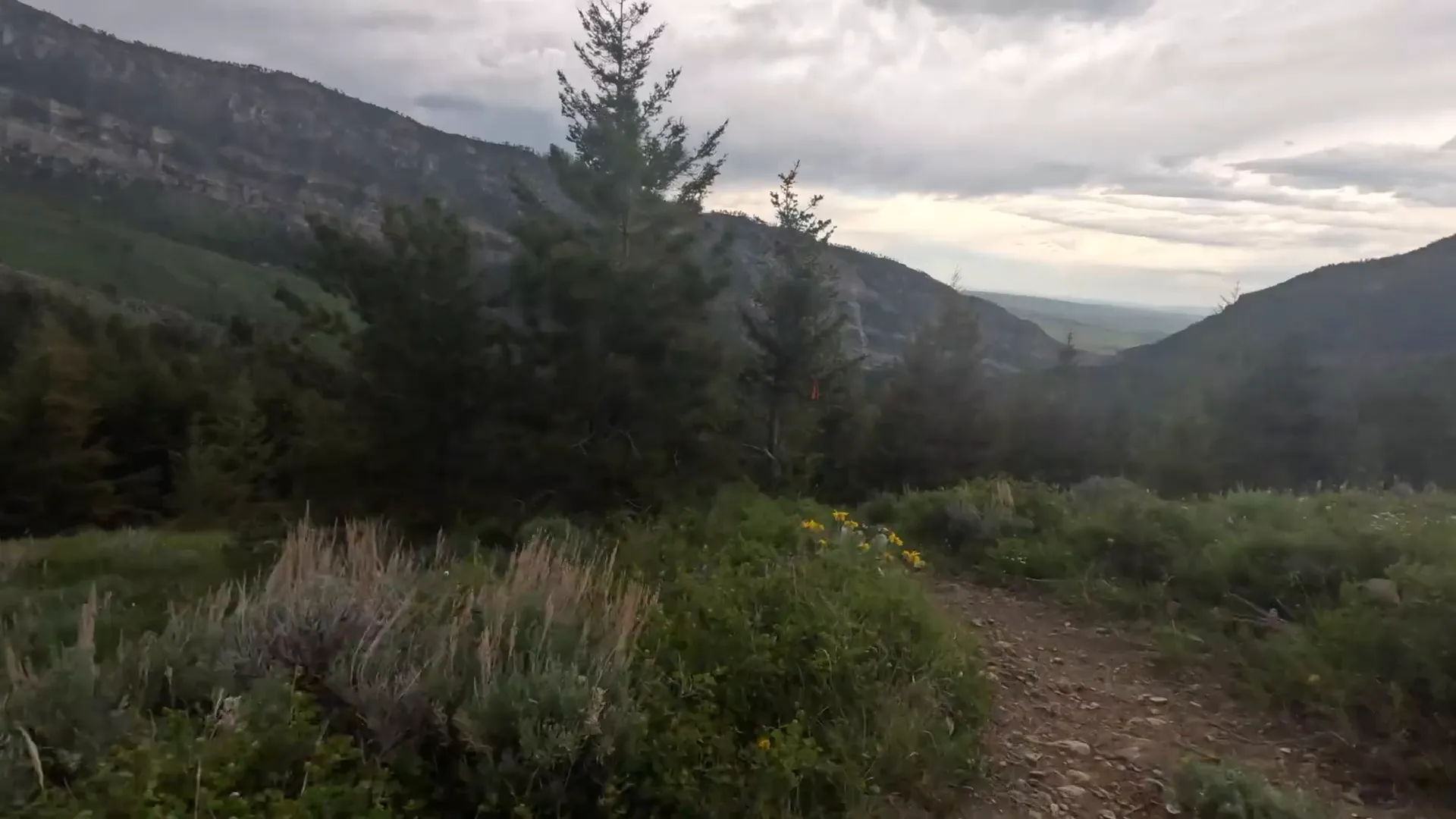 Preparing rain gear during the BIGHORN 100