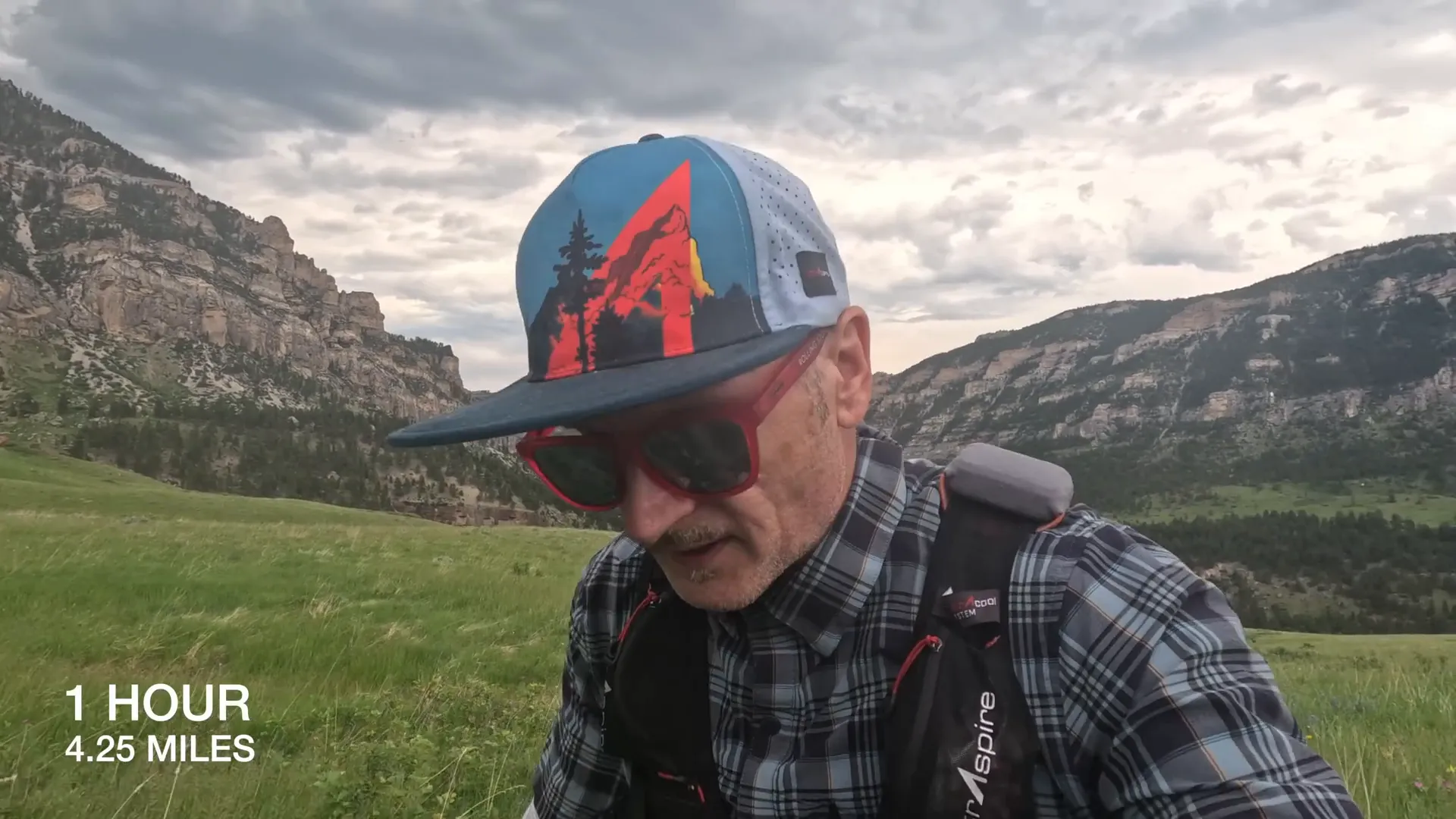 Climbing the first major ascent during the BIGHORN 100