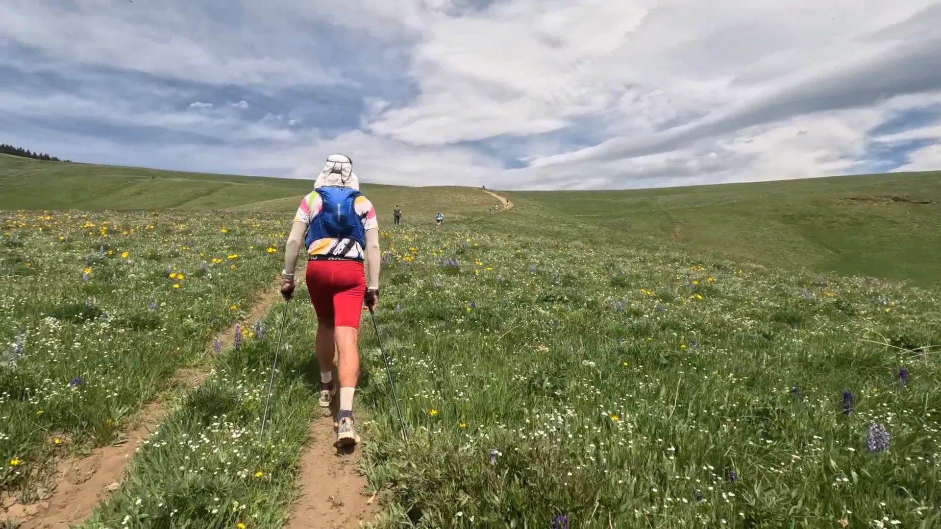 Approaching Upper Sheep Creek aid station