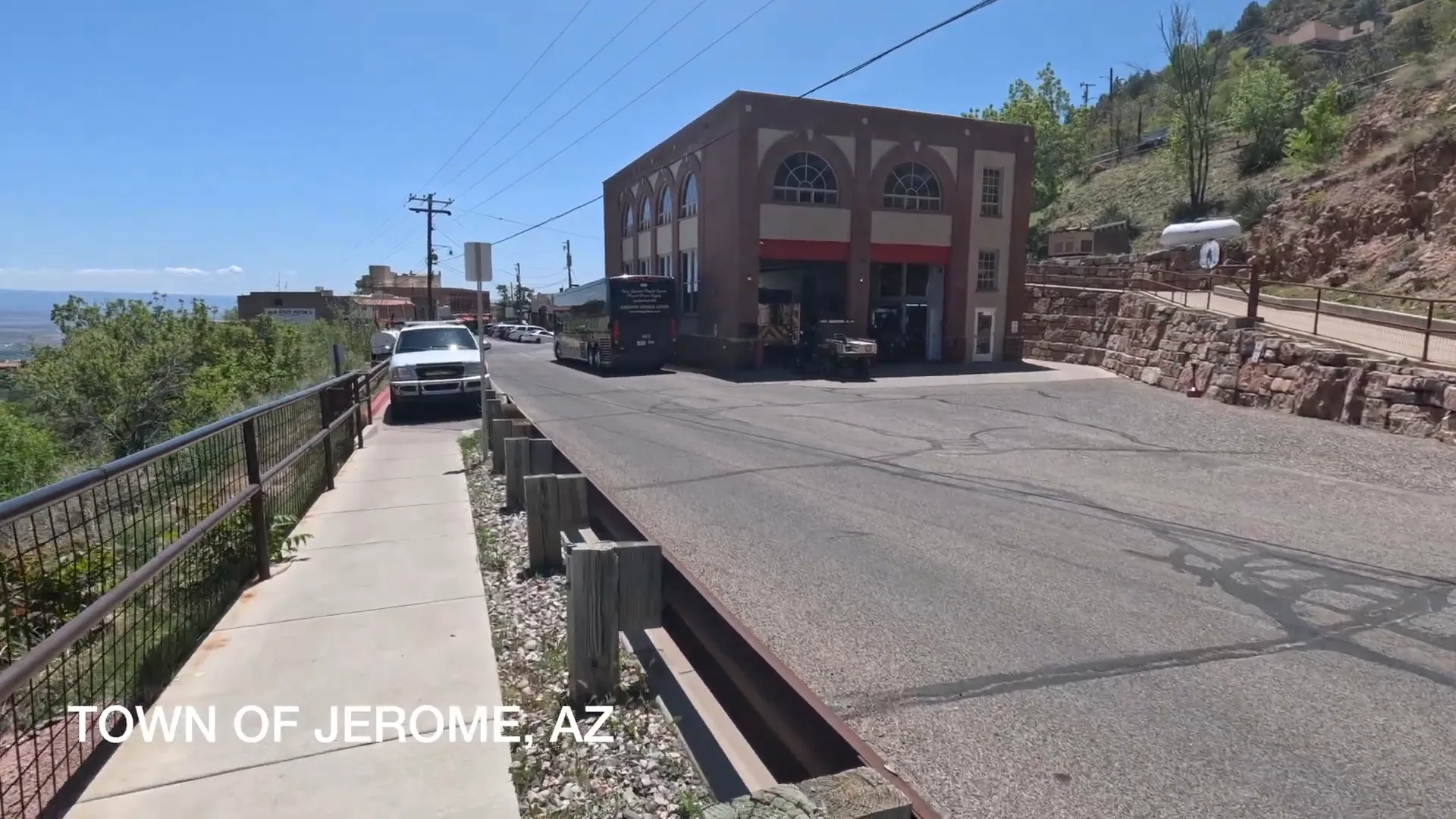 Entering Jerome, an old mining town