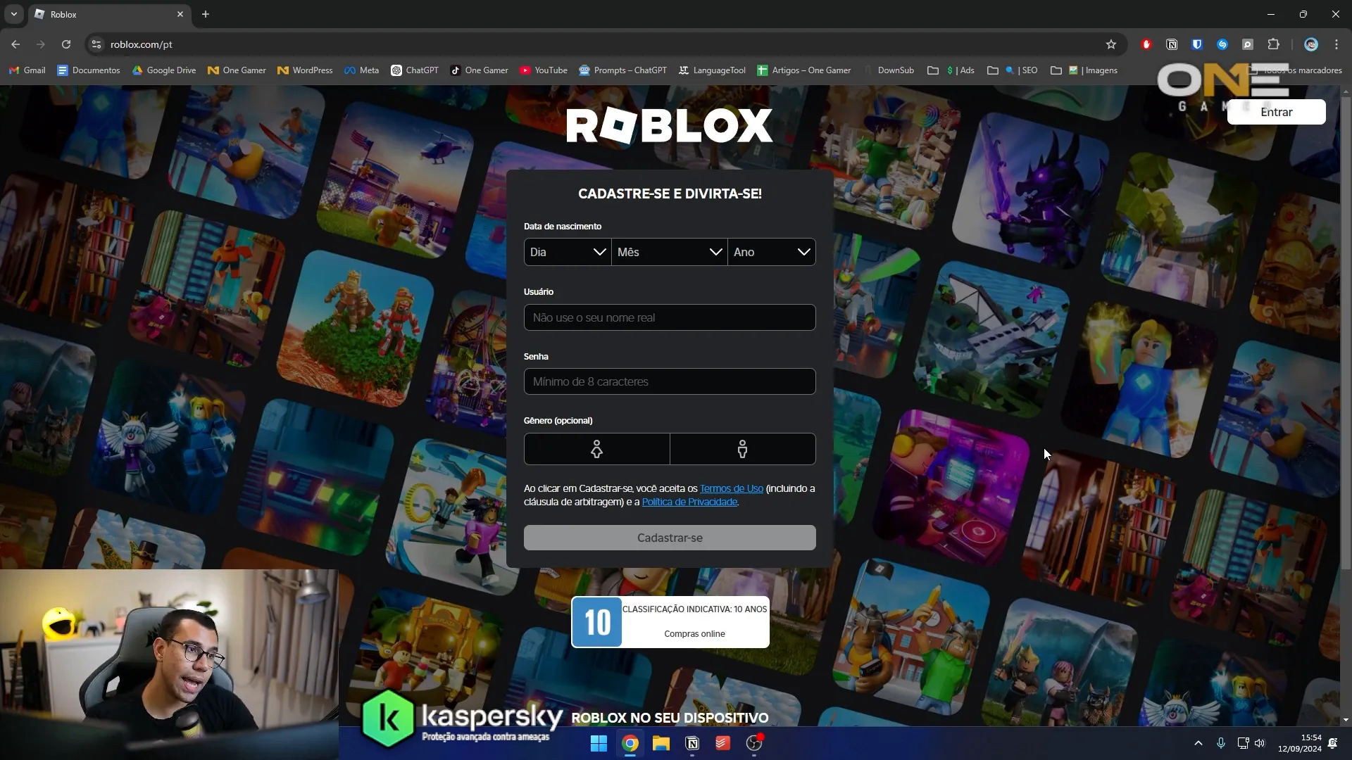 Acessando o site oficial do Roblox