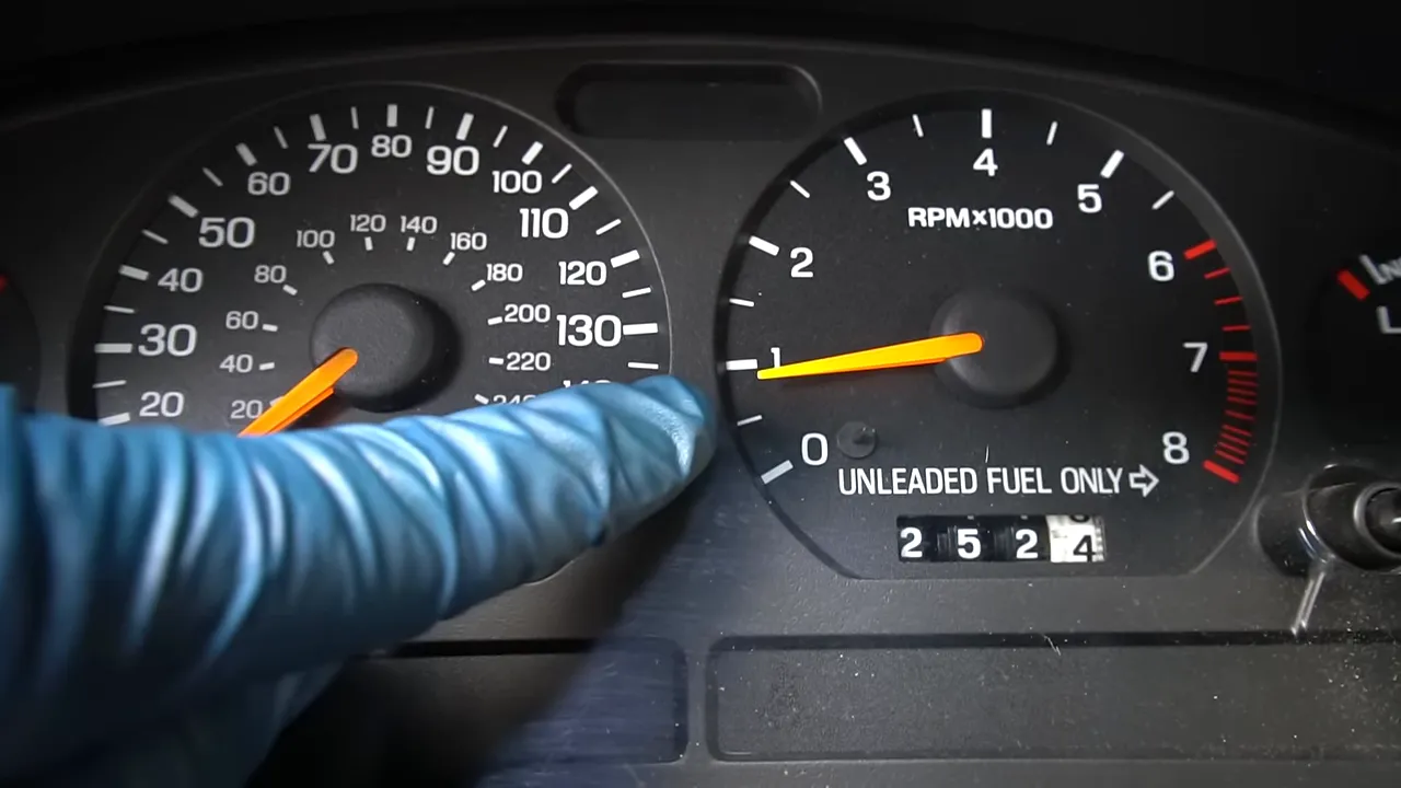 Mustang tachometer needle below 1,000 RPM with the speedometer at zero
