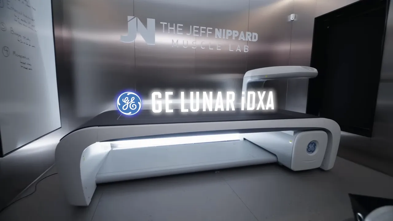 GE Lunar DXA scanner and scanning bed inside the Muscle Lab