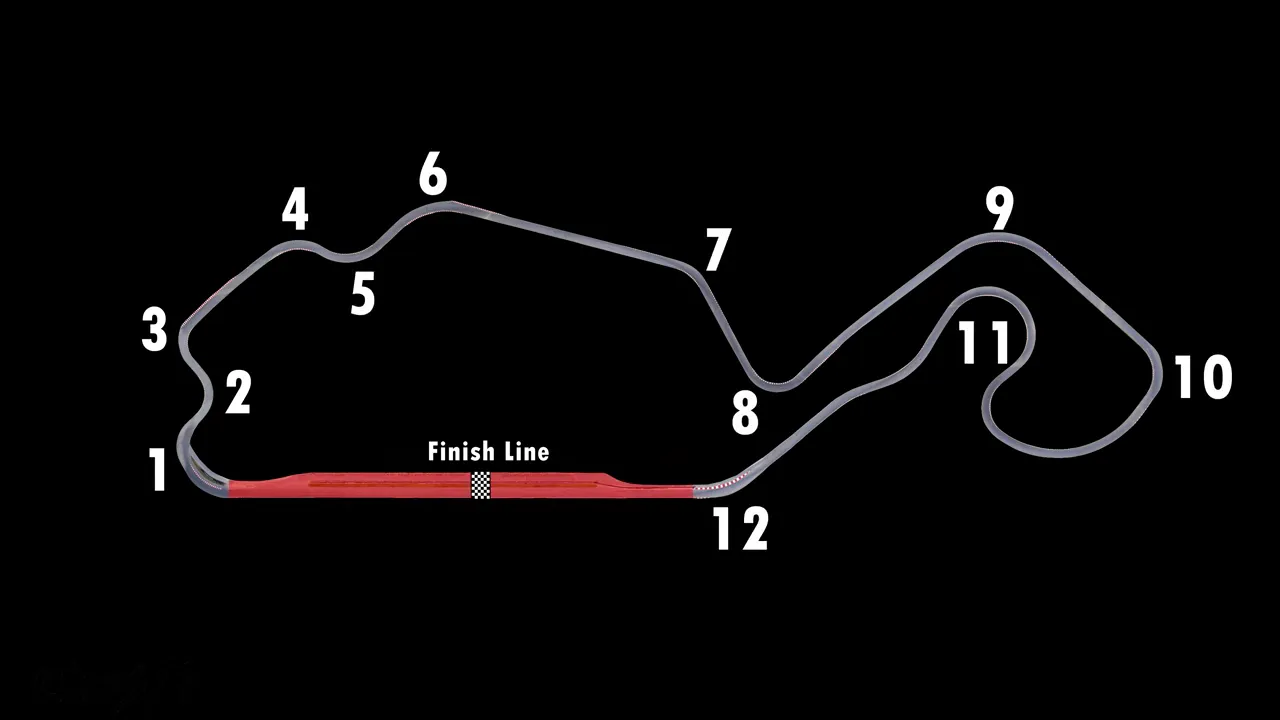 Thunderbolt circuit diagram with numbered turns and a red highlighted straight