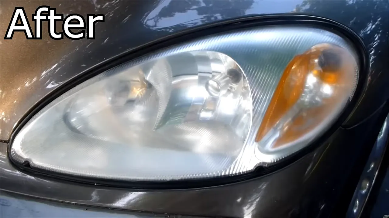 Side-by-side headlight comparison labeled Before and After