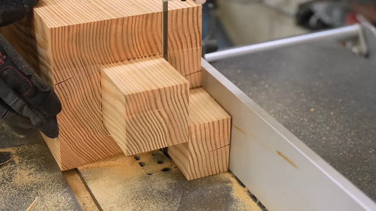 Large Douglas fir post with a square tenon cut on its end