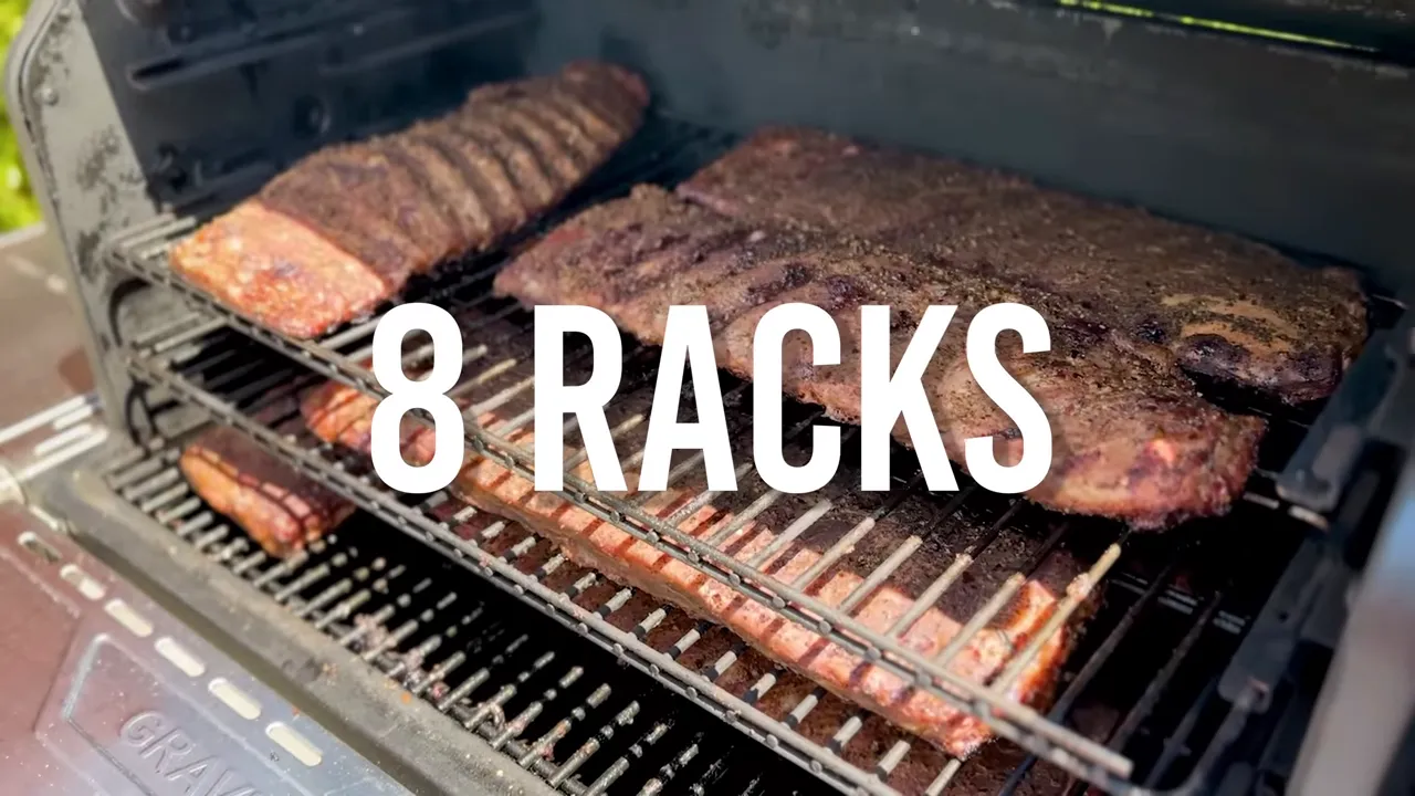 Open Gravity XT loaded with ribs across multiple grates and an 8 RACKS label