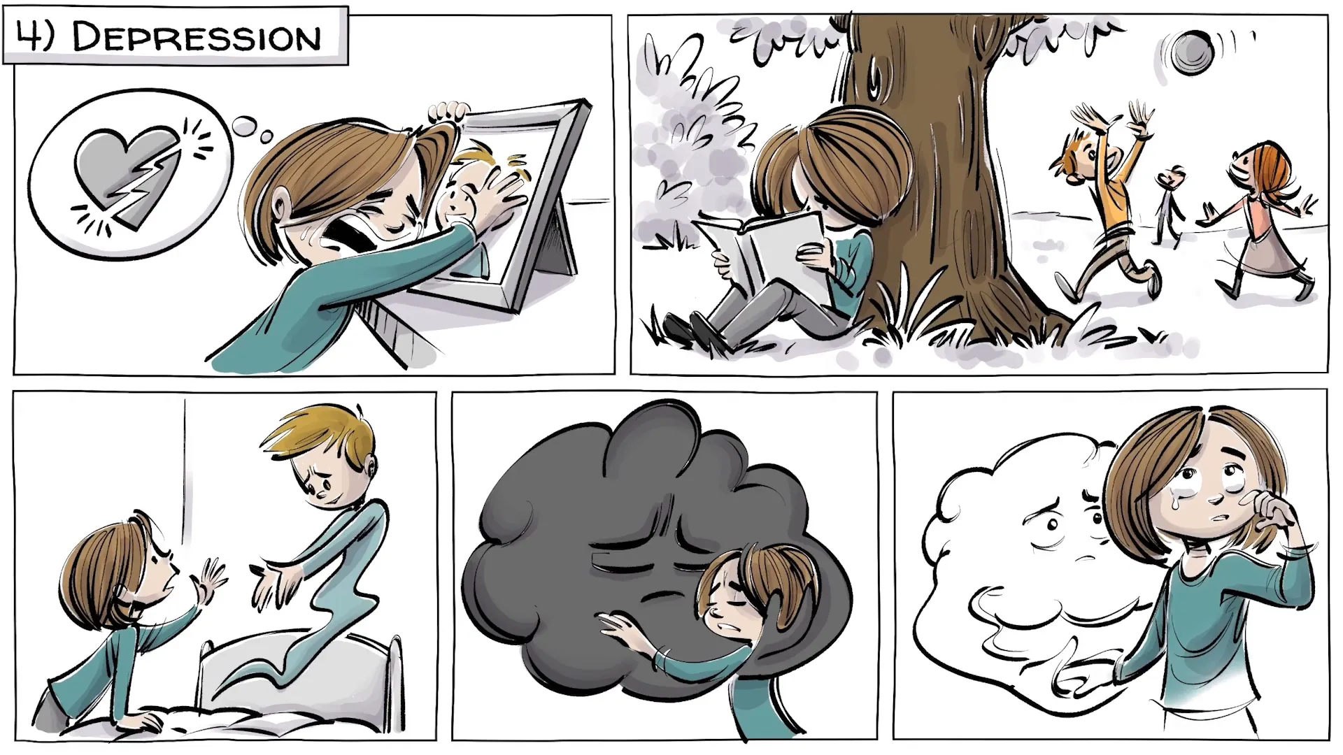 Experiencing sadness and withdrawal during depression
