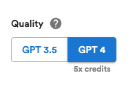 GPT-4 option