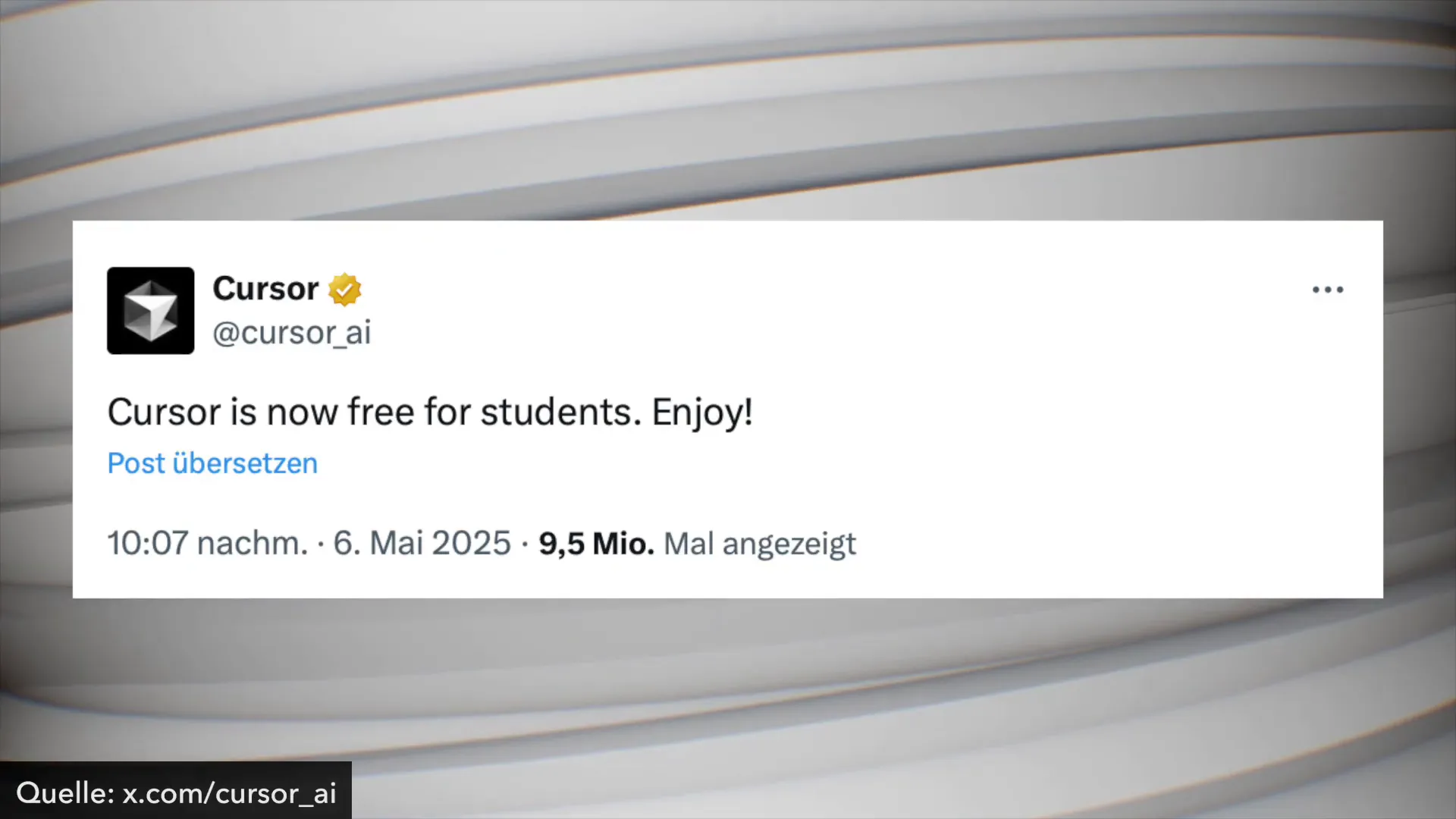 Cursor bietet Studierenden kostenlose Premium-Nutzung