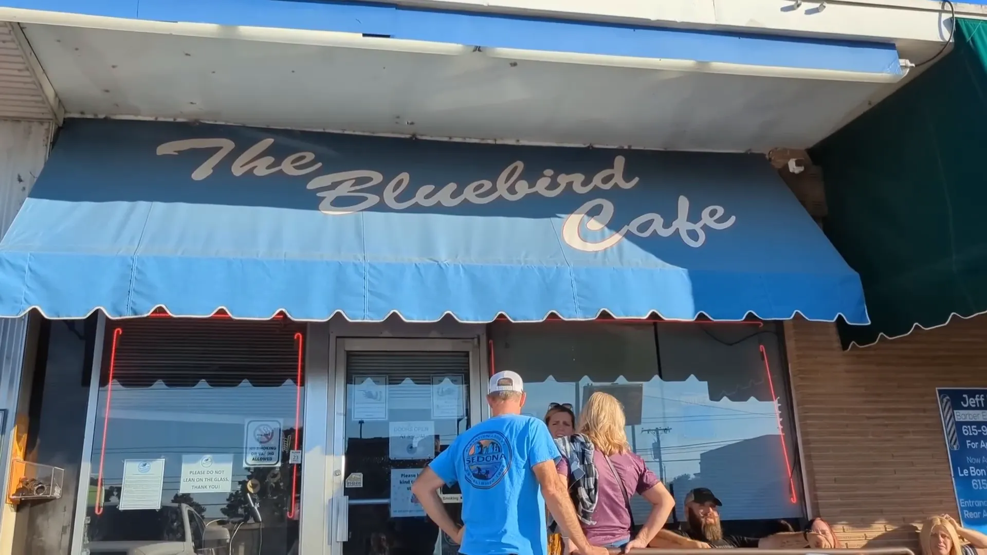 Performers at the Bluebird Cafe during a live show