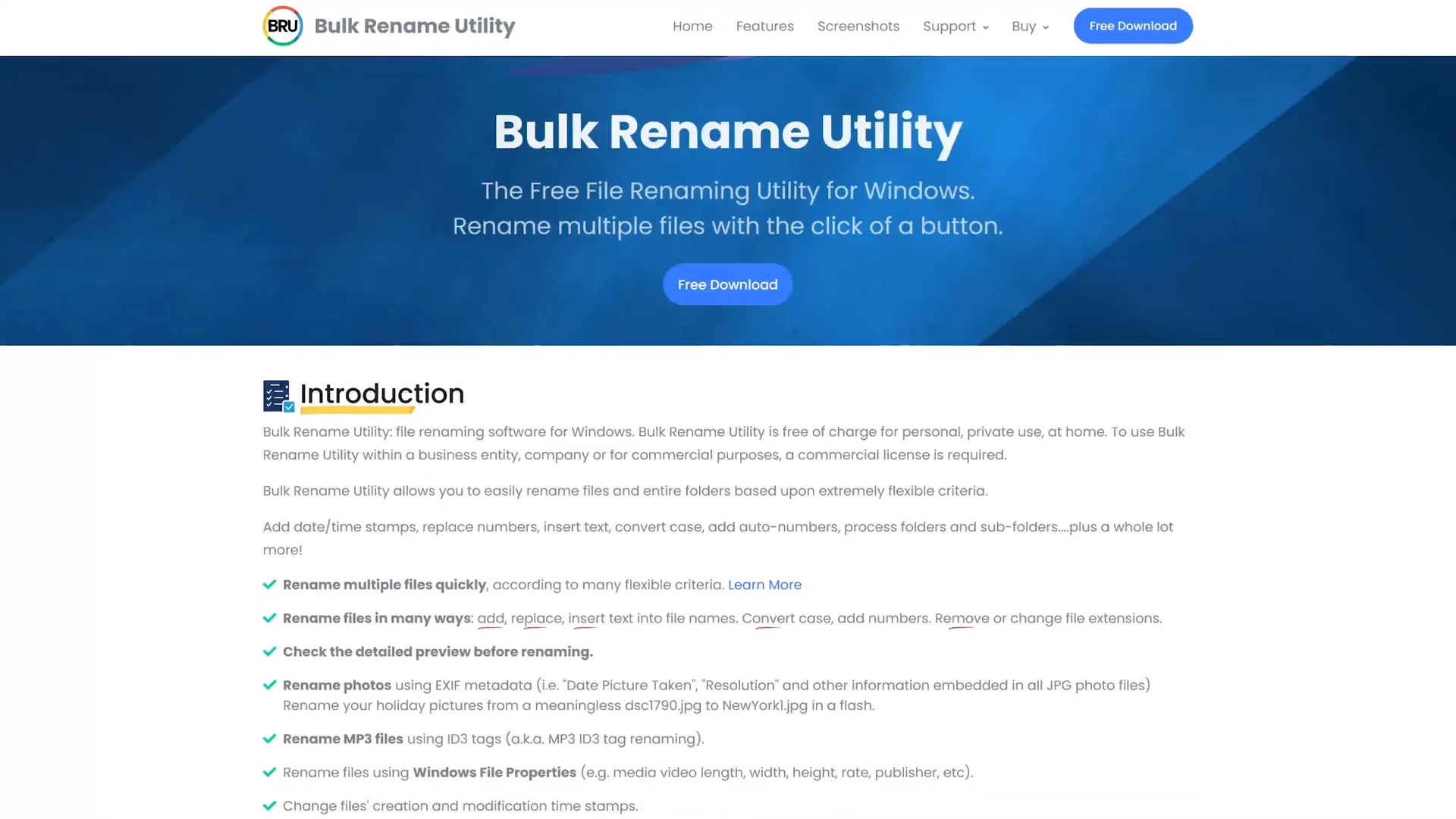 Bulk Rename Utility interface