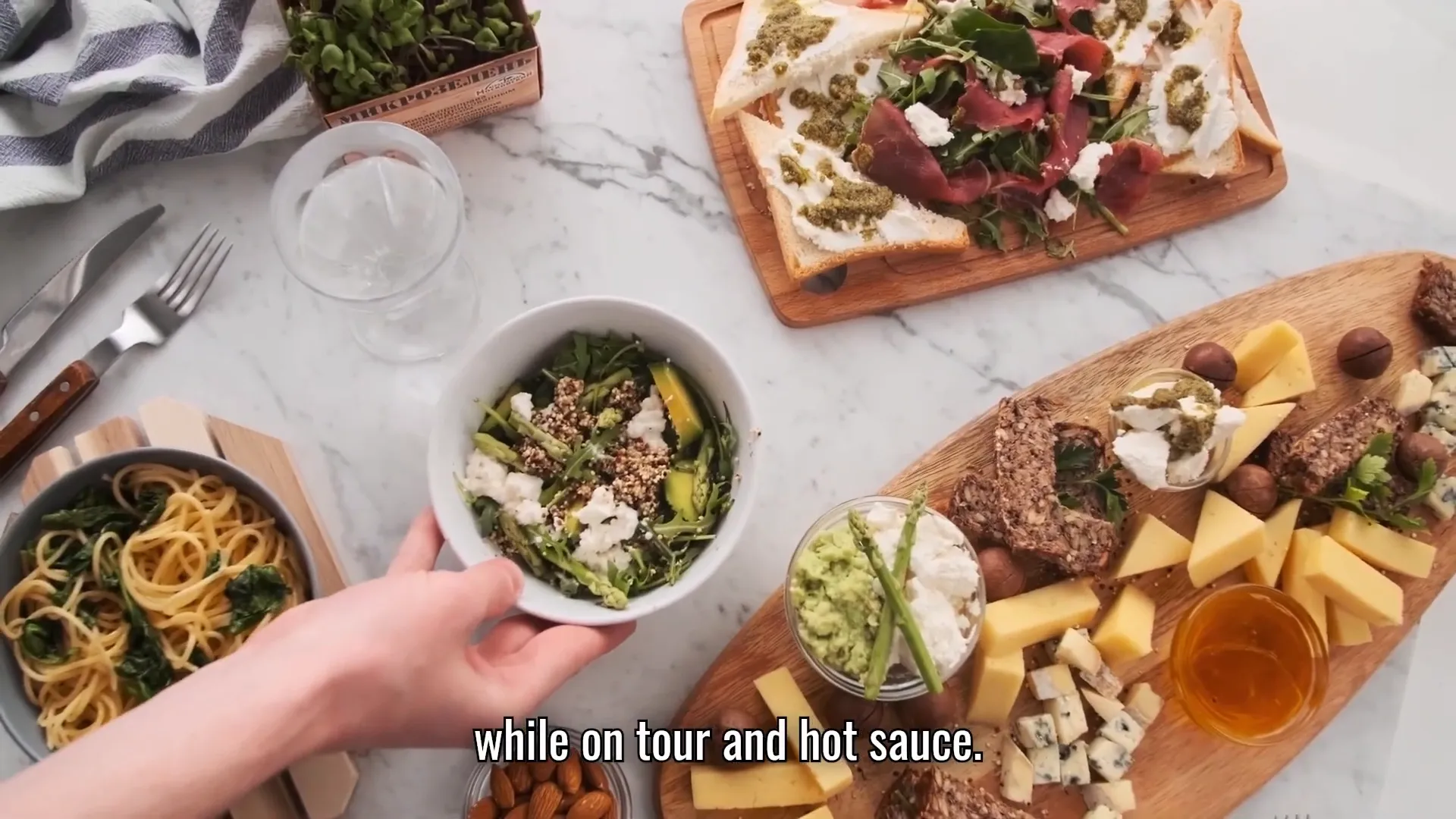 Post Malone enjoying healthy meals