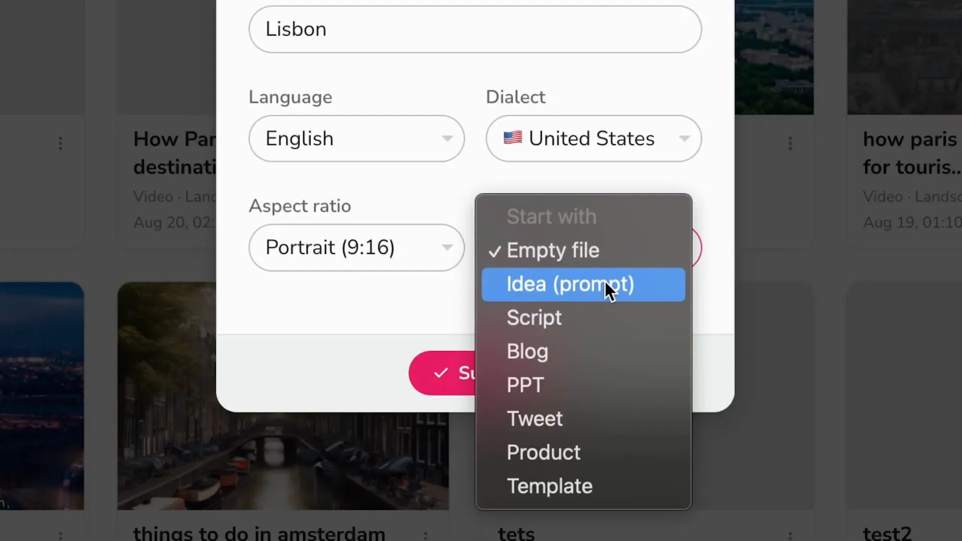 Starting a New Project in FlickyAI