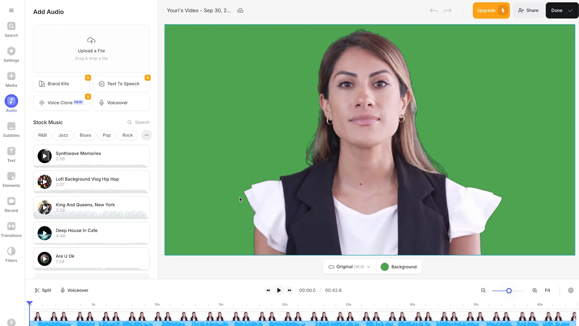Customizing Video in Veed.io