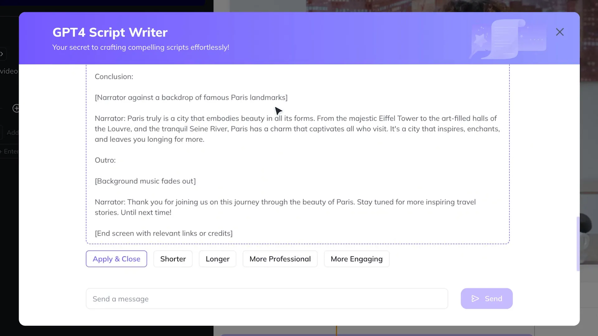 Reviewing Generated Script