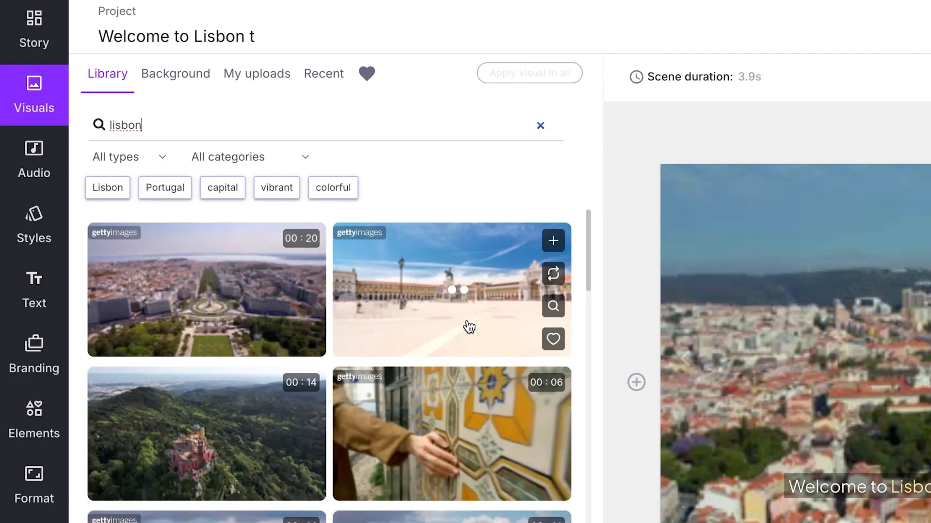 Selecting Voiceover in Pictory AI