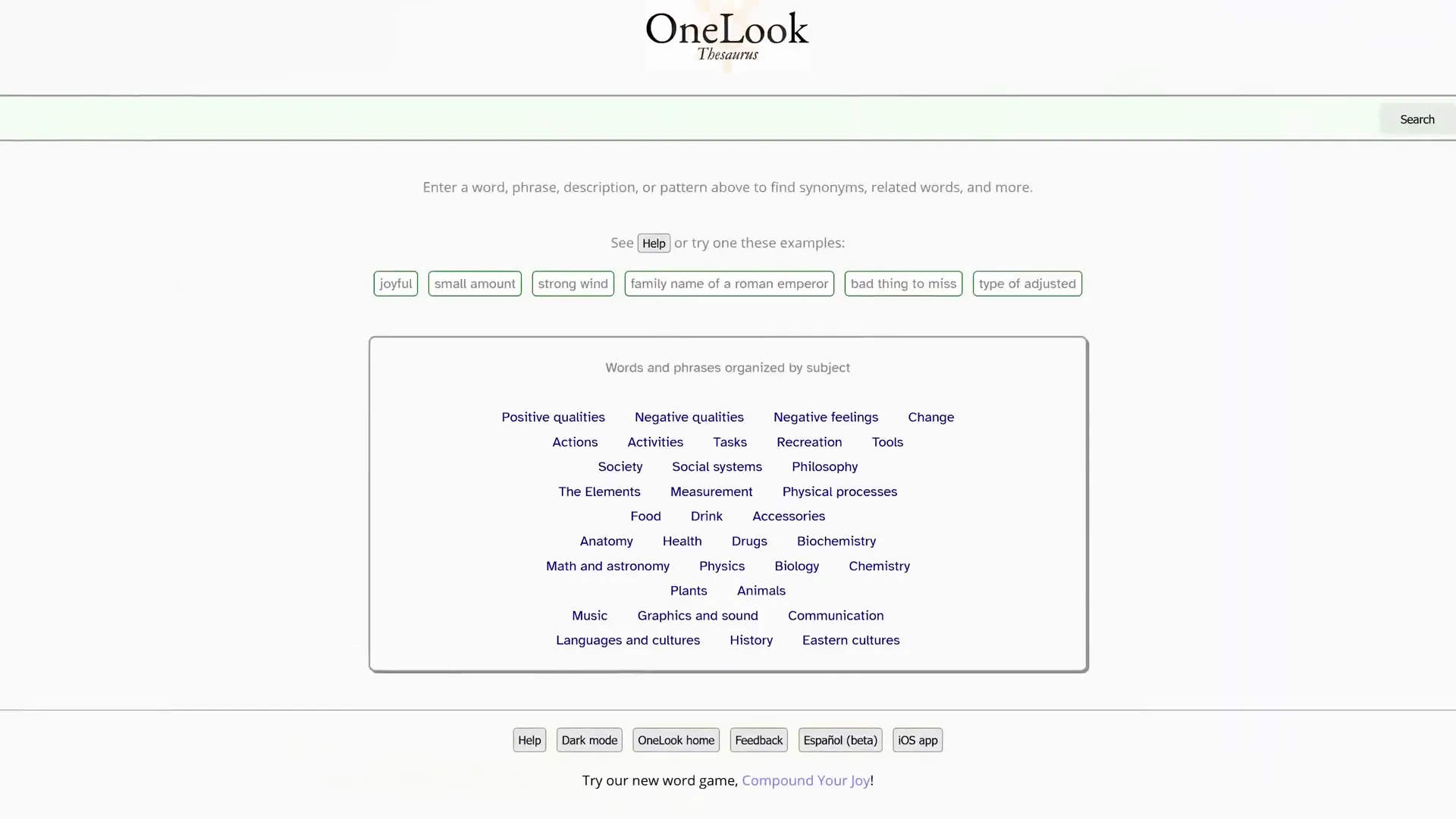 OneLook Thesaurus