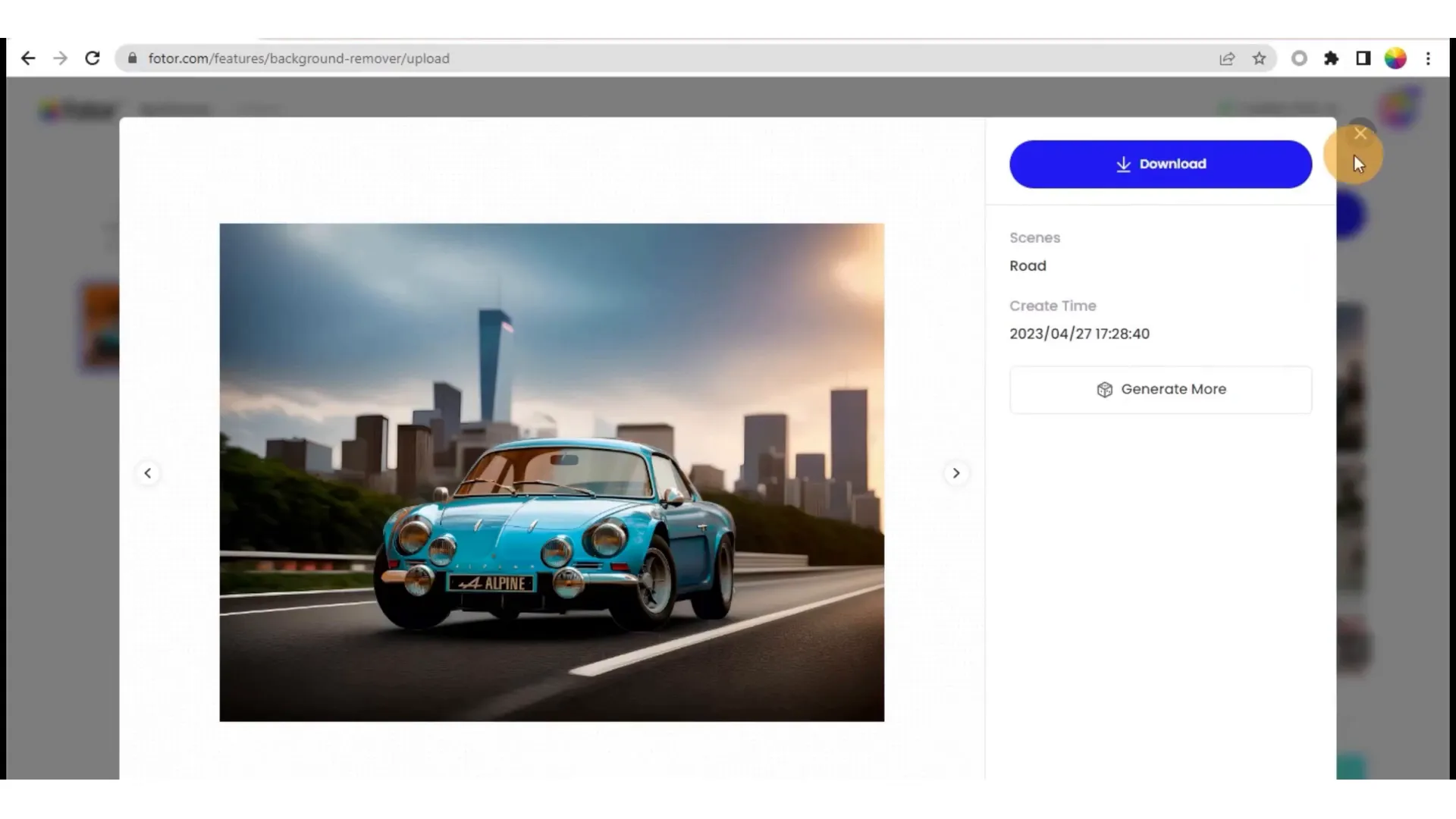 AI enhancer in Fotor