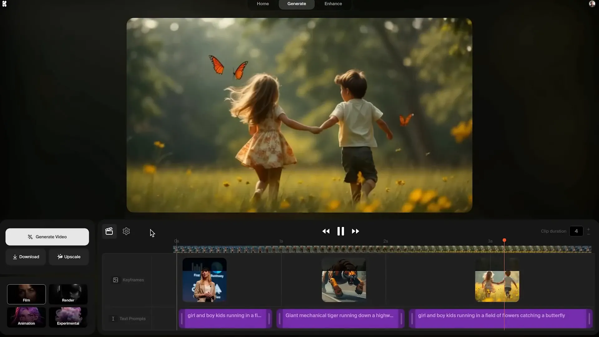Abstract video generated by Kriya AI